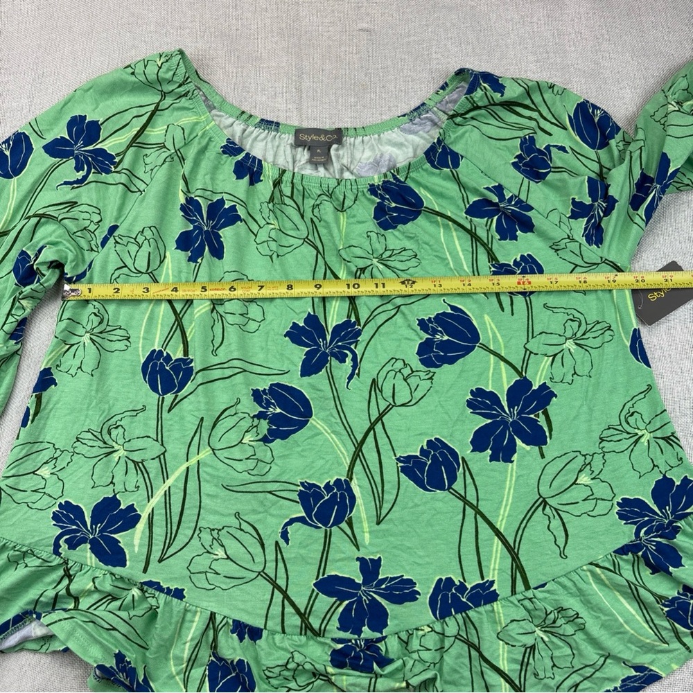 Style & Co Petite Tulip Menagerie on/Off Top Size PL - Picture 10 of 12